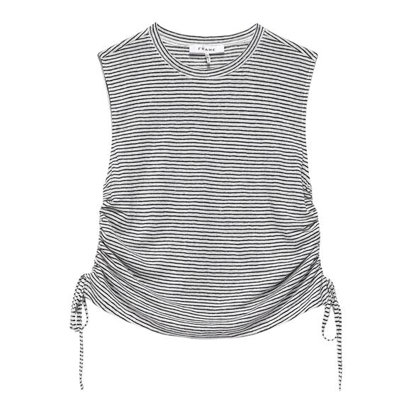 Frame 'Side' Black Cinch Muscle Tee Size L - Picture 1 of 4